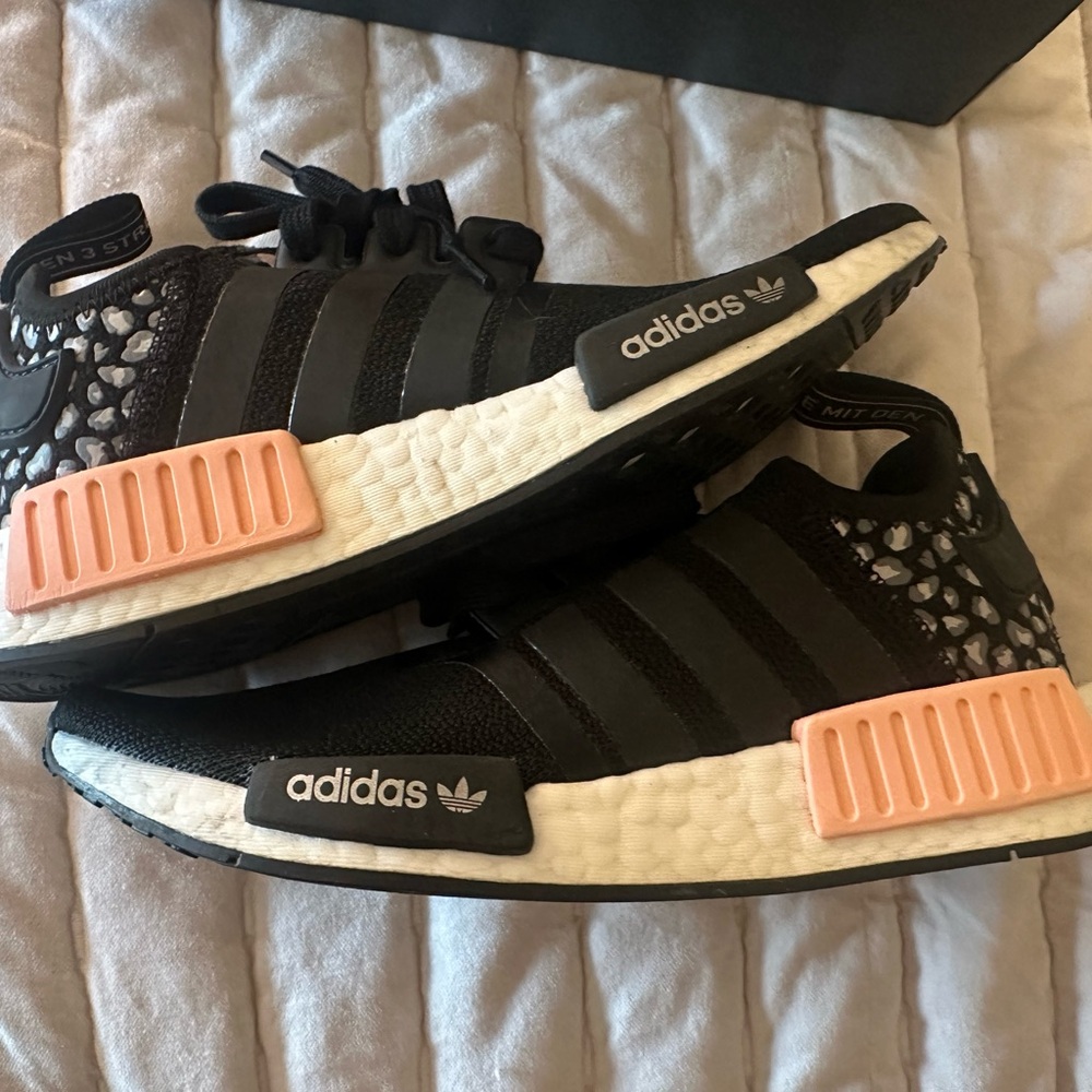 adidas Black and Orange Women's Sneakers